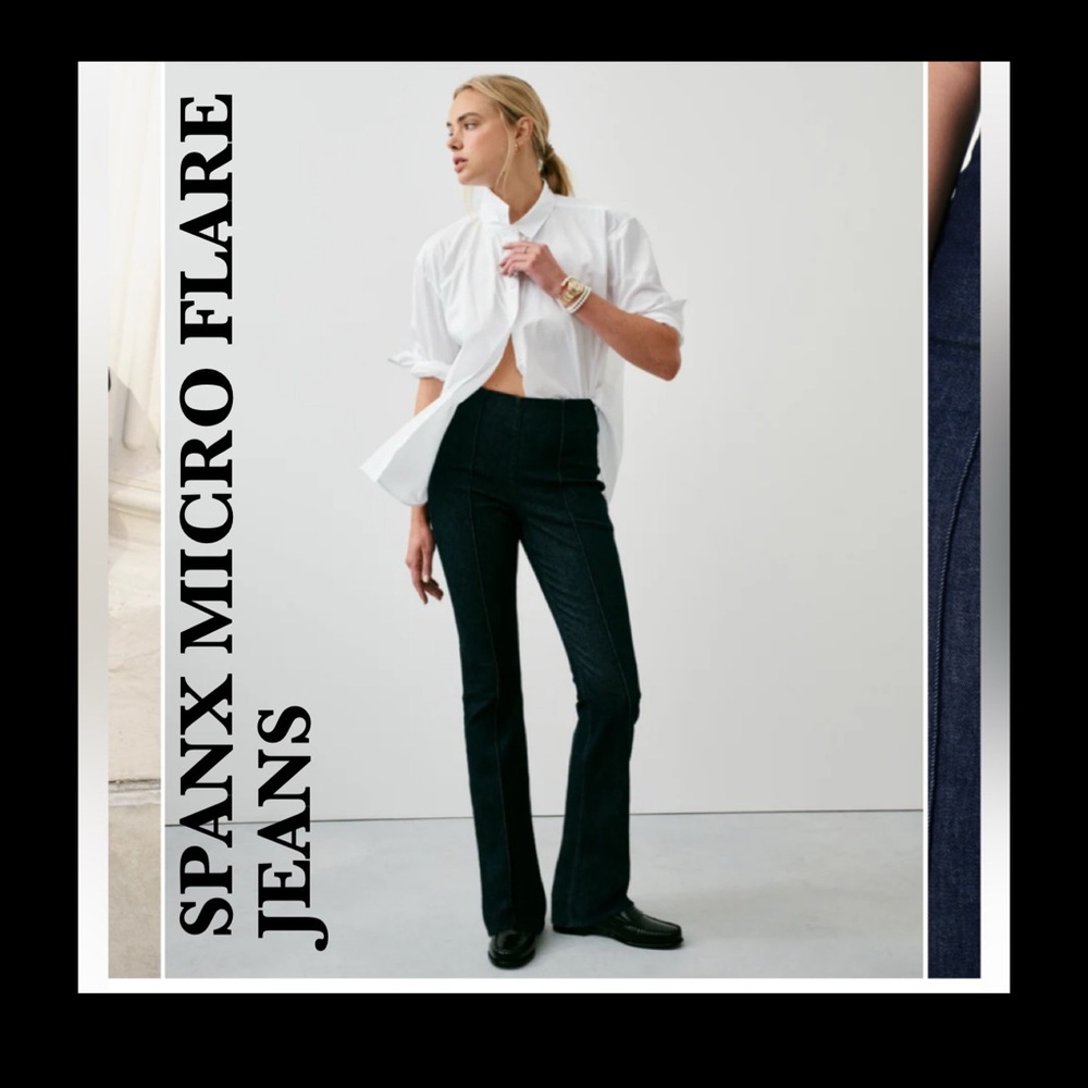 SPANX ZERO WAISTBAND MICRO FLARE JEANS